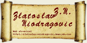 Zlatoslav Miodragović vizit kartica